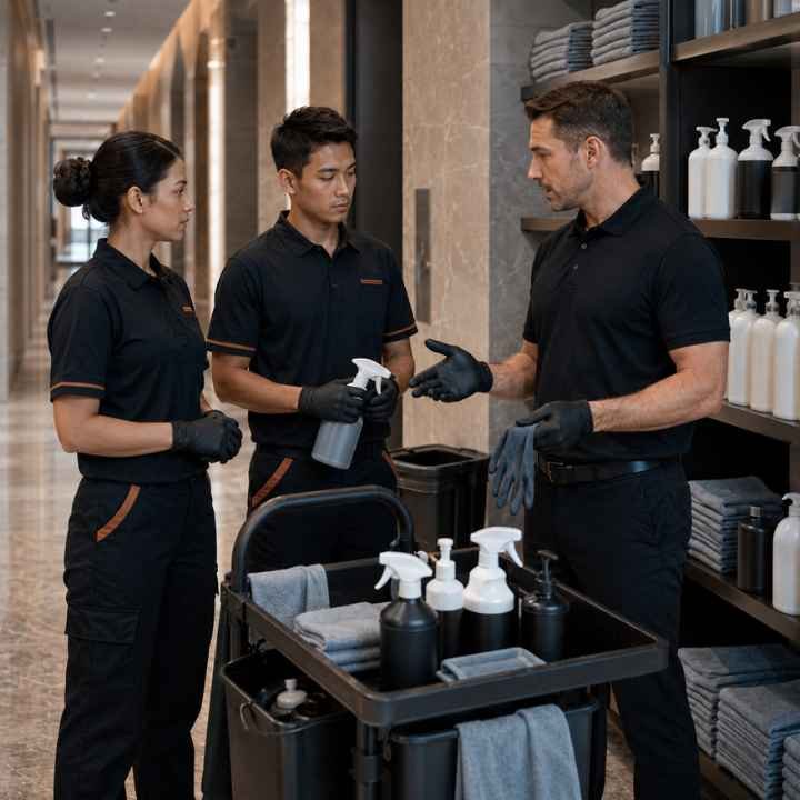 Team receiving hands-on guidance
