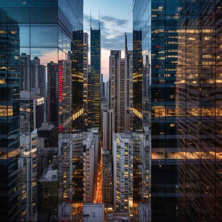 Modern corporate lobby